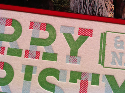 Holiday Card 2011 bad photo letterpress type