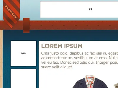 Brovisor redesign belt blue blues brown fashion panels red tie