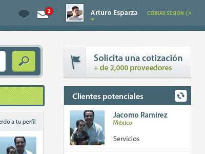 Profile profile menu ui