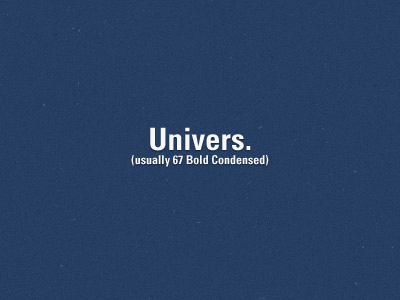 Univers colour font fun not really design