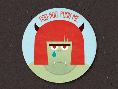 Sad Monster horns illustration monster sad unibrow