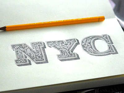 NYC hand lettering lettering logo moleskine new nyc sketch type typography york