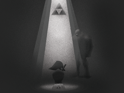 Enemies of time. artwork design ganon illustration link texture the legend of zelda tri force