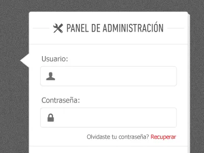 Login Box clean cms login web design