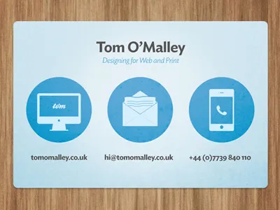 to'm Business Cards business cards icons print typography web