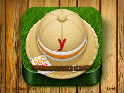 Yunait DealHunter Icon apple david im deals grass hat hd icon ios iphone iphone 4 photoshop retina yunait yunait deal hunter