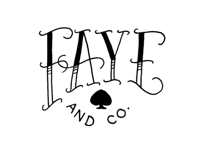 Faye and Co illustration lettering logo tattoo