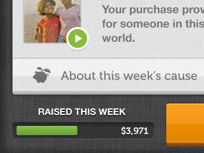 Sevenly Mobile - Stack and Progress Bar Detail app design iphone mobile mobile safari sevenly texture web app