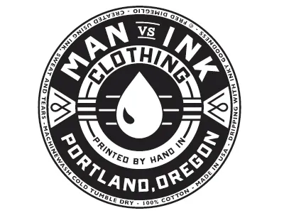 Man vs Ink Clothing clothing discharge ink ink drop tag print