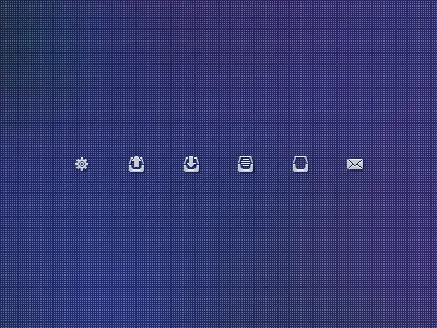 Icon Set (littleglyph) 16px email icon inbox outbox settings