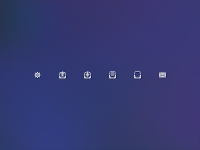 Icon Set (littleglyph) 16px email icon inbox outbox settings
