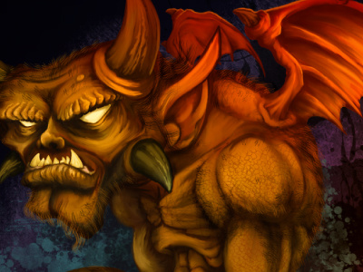 Bat Creature bat character design fantasy illustration painting