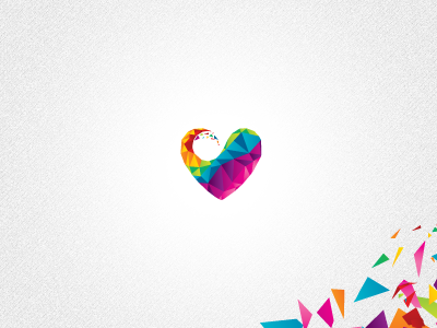 Relevant Heart blue brand brandmark colorful enterprises green heart logo love orange pink pixel polygon purple rainbow red relevant symbol website