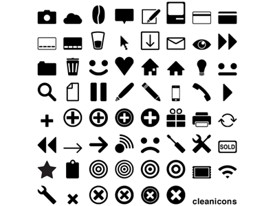 My First Icon Set! black clean cleanicons icons minimalist simple white