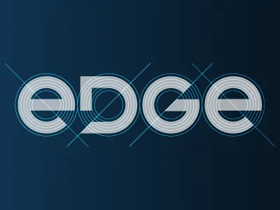 Edge Wordmark Grid branding custom type edge logo design typography wordmark