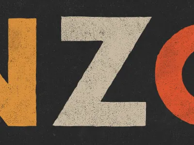 Z!! custom font grunge lettering texture