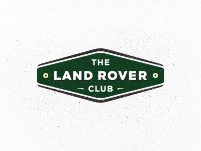 The Land rover club auto car club design landrover lettering logo old