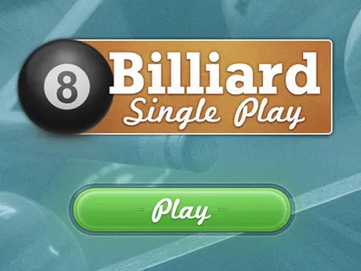 Billiard Game Start Screen billiard blue button flash game