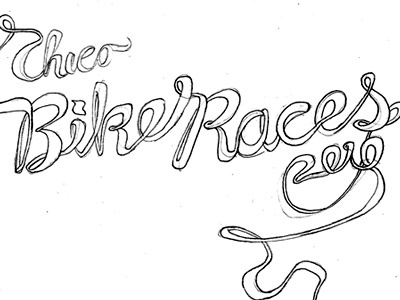 Bike Races hand lettering lettering ribbon