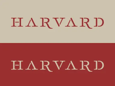 Harvard custom harvard serif stencil type typography