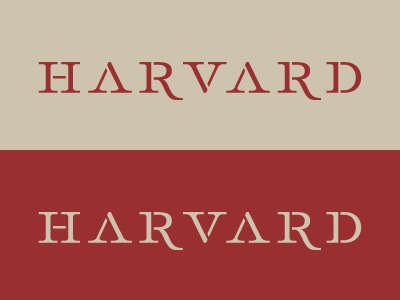 Harvard custom harvard serif stencil type typography