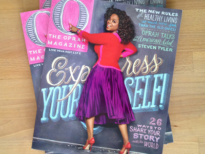 O Magazine chalk hand lettering lettering o magazine oprah typography