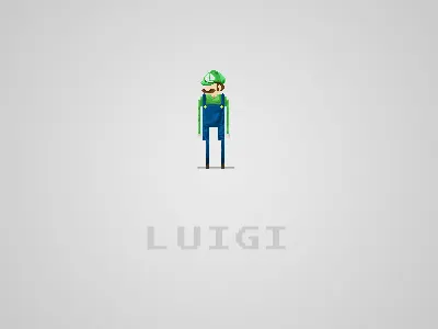 Pixel Luigi illustration luigi mario pixel super mario bros