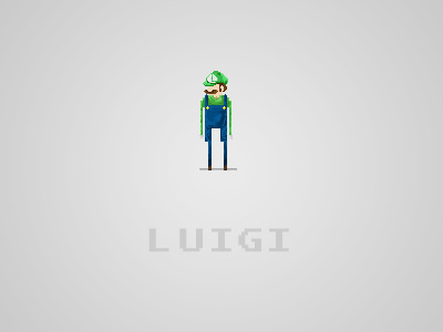 Pixel Luigi illustration luigi mario pixel super mario bros