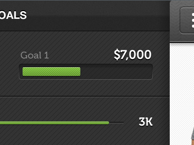 Sevenly Mobile - Goals green iphone mobile progress bar sevenly texture ui