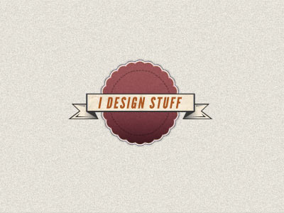 I DESIGN STUFF - Ribbon/Stamp - Colour Version advertising design graphic idesignstuff.ca illustration logo promotion stamp web