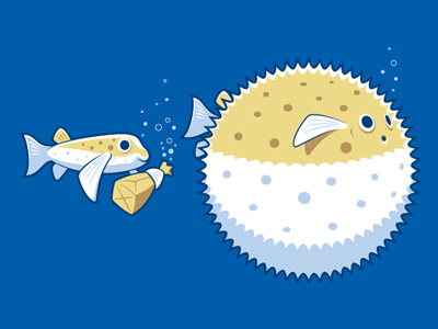 Blowfish Pranks art design glenn jones glennz illustration illustrator shirt tee vector