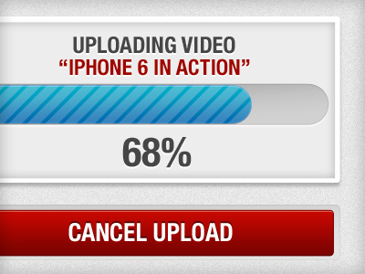 Progress Bar app bar blue button load loading loading bar percent progress progress bar red striped stripes upload