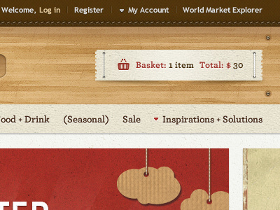 Shopping cart cart header icons texture wood