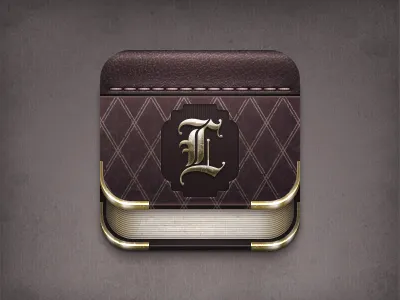 Libra Icon book gold icon ios iphone leather