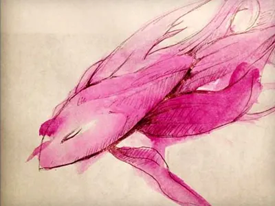 Fighting Fish art illustration painting