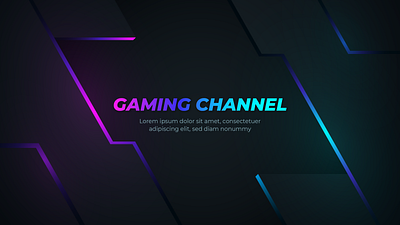 YouTube Gaming Channel Banner 1 art background banner freepik gaming gradient rgb vector youtube