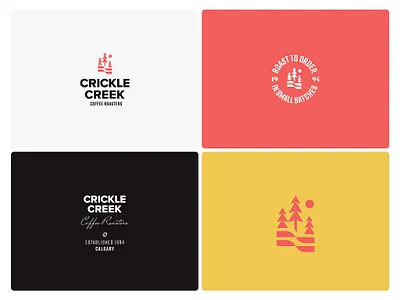 Brand Elements Crickle Creek branding canada coffee coffee roasters icon identity logotype mark nature