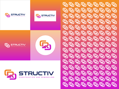 SR Letter Structive Construction logo brand brand identity branding building logo construction logo design home logo illustration logo logo design modern logo r r logo real estate logo rs rs logo s s logo sr sr logo