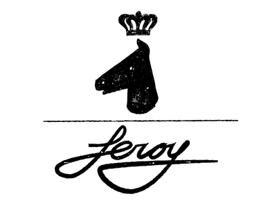 Leroy bar crown horse illustration leroy pen and ink typography