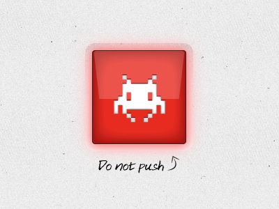 DO NOT PUSH! button light pulse