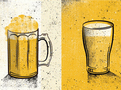 Mmm...Beers beer halftones illustration mmm tasty texture