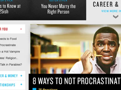 Article Header relevant magazine typography web