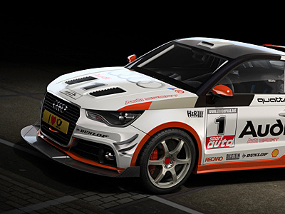 Audi A1 Quattro racer 3d modeling audi car fast racer white