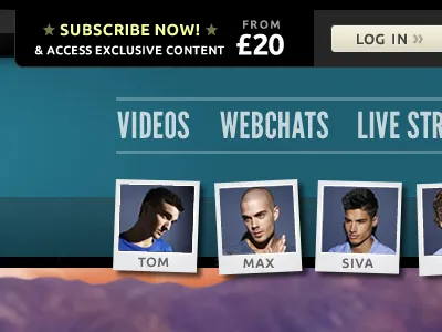 The lads menu nav ui web