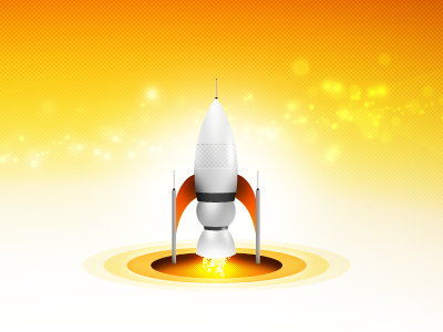 Rocket glow icon rocket speed