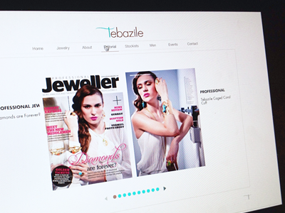 Tebazile design fashion minimalistic typography web website women