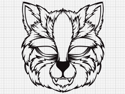 Wild Cat artcore cat fur illustration illustrator vector wild