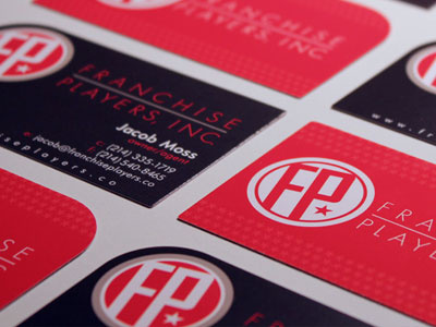 Franchise Players business card design identity logo