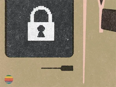 Illustrated Etymology computer illustration lock rainbow