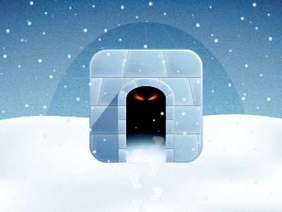 Egloo icon block blue concept egloo icon igloo illustration iphone snow